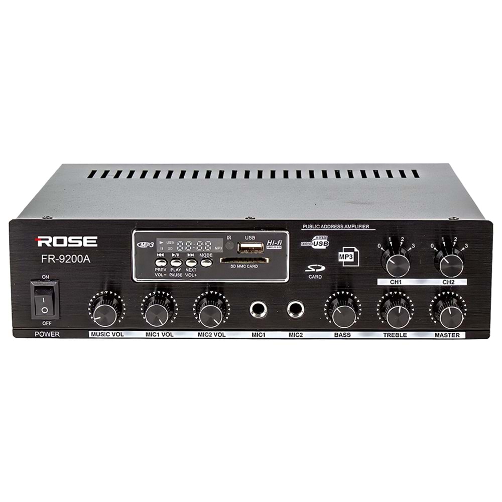 Rose 9200A 120 Watt 2 zone Mono Amfi