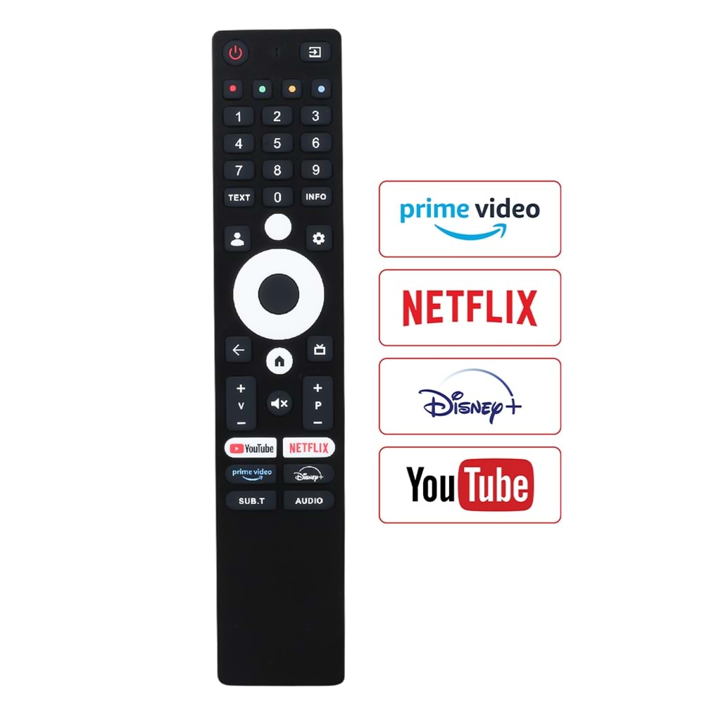 Strong*Profilo*Onvo Google Tv Netflıx - Youtube - Prıme Vıdeo - Dısney+ Tuşlu Ses Komutlu Lcd-Led Tv Kumanda