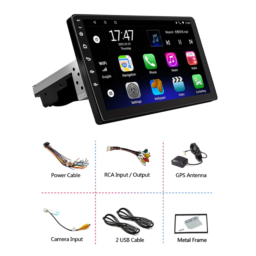 Megavox MGX 903 9 İnç Ayarlanabilir Üniversal Android Teyp