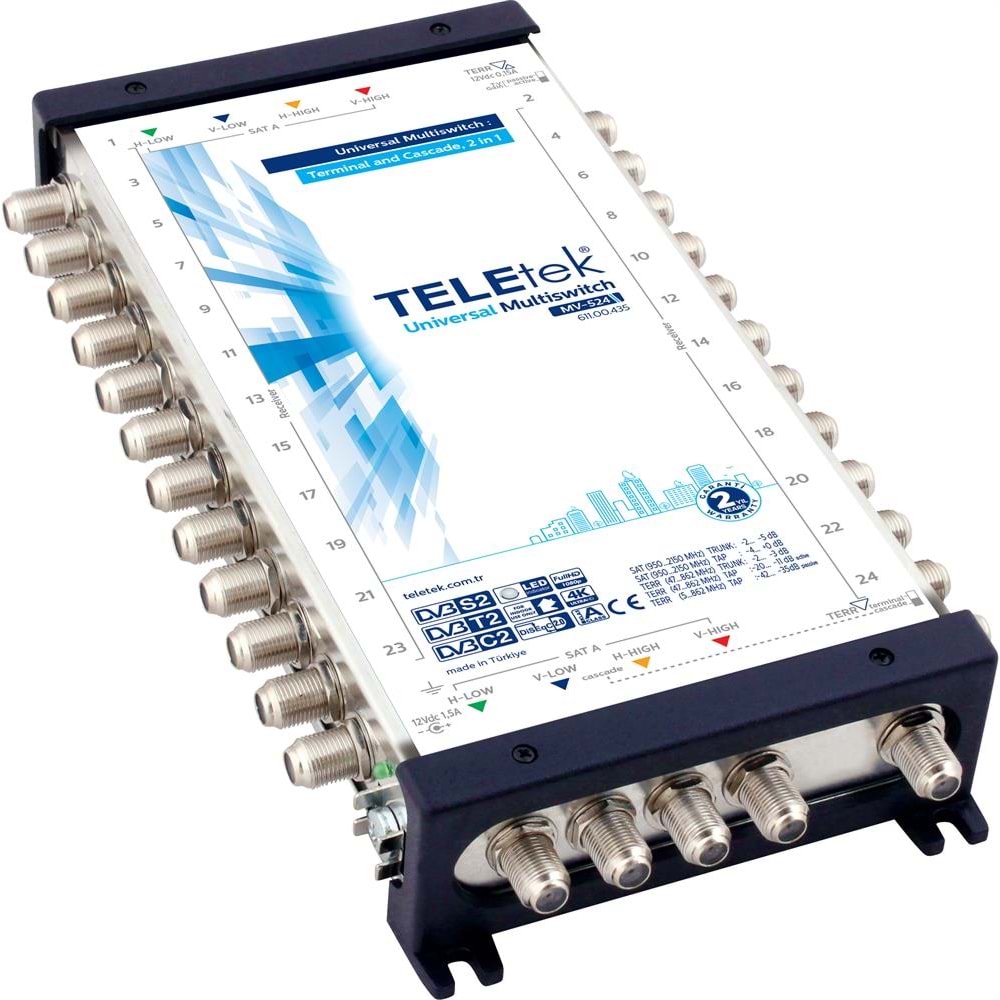 Teletek MV-524 5 Girişli 24 Çıkışlı Uydu Santral