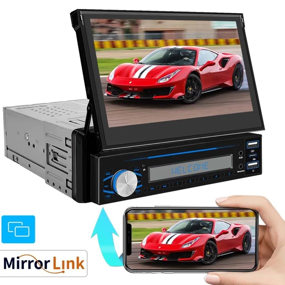 Megavox MGX-183 İndash 4*60 Watt 7 Renk Oto Teyp