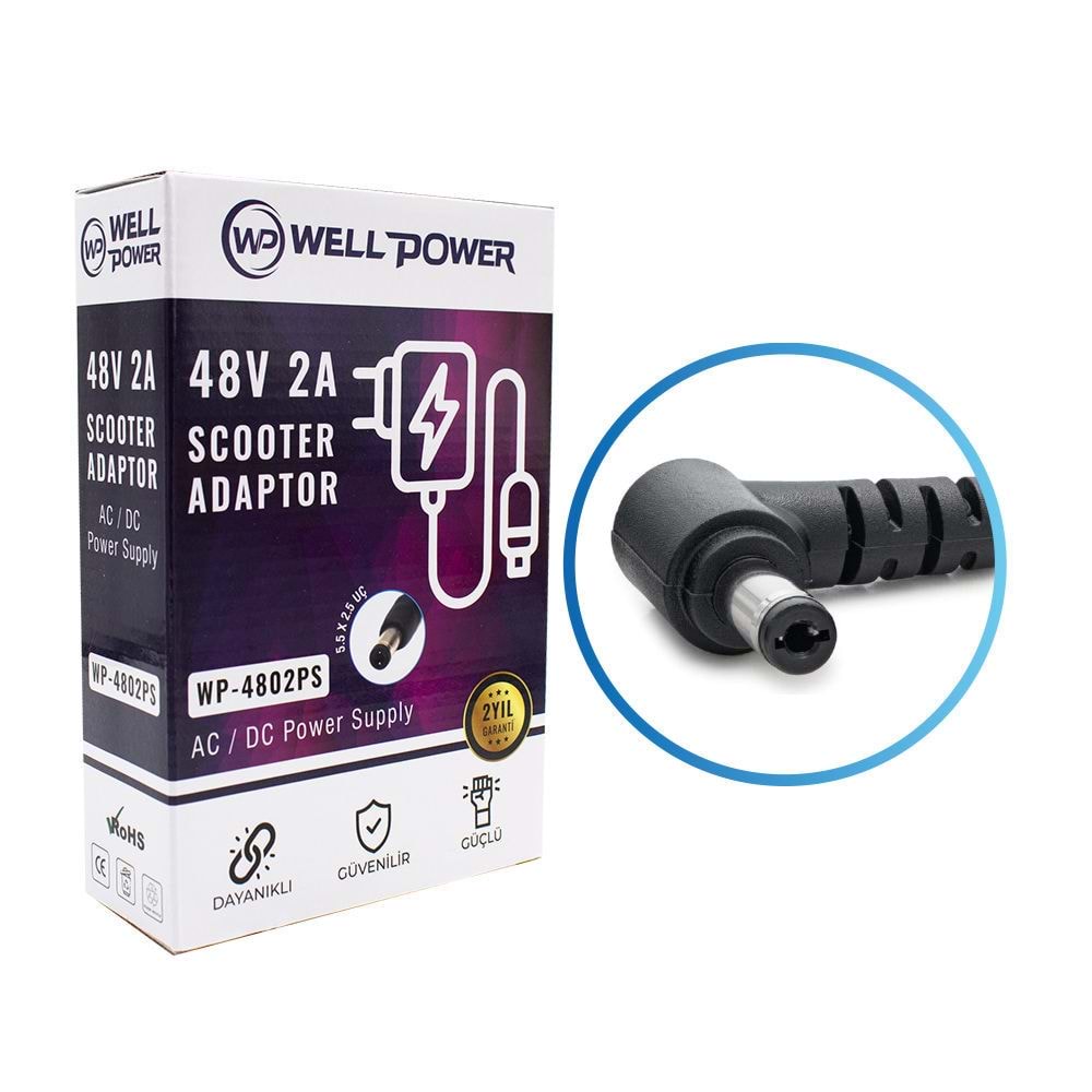 Wellpower WP-4802PS 48v 2a Scooter Adaptör