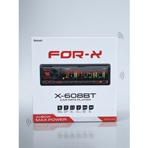 For-x X-608BT 4x60 Watt Oto Teyp