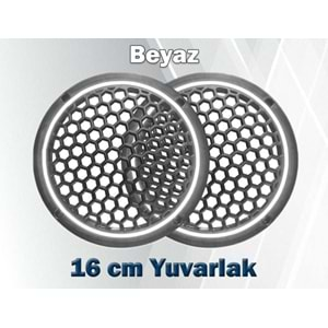 16 CM BEYAZ IŞIKLI HOPARLÖR KAPAĞI