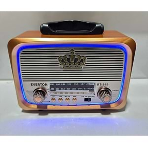 Everton RT-849 Nostalji Solar Güneş Enerjili Ledli Bluetooth/USB/Sd kart/ Radyo mp3 Player Müzik Kutusu