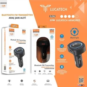 Lucatech LT-470 Bluetooh Fm Transmiter 3.1A 20W