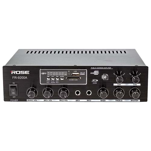 Rose 9200A 120 Watt 2 zone Mono Amfi