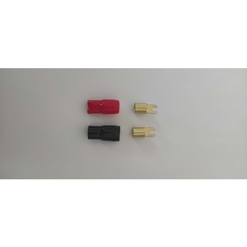 50 Adet Kavanozda Çatal Amfi Kablo Ucu 10 mm