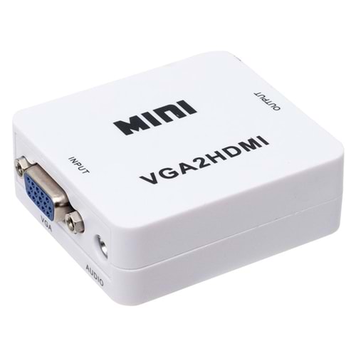 Vga To HDMI Ses Çıkışlı Mini Model Dönüştürücü