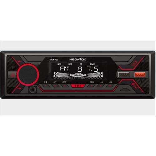 Megavox MGX-720 4X60W 7 Renkli Oto Teyp