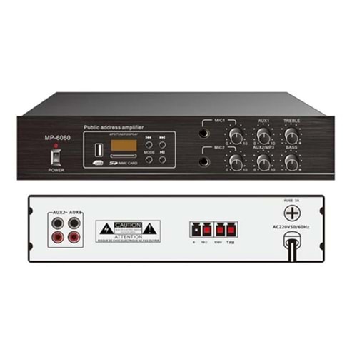 Pawer PA 80 Watt 4-16 Ohm 100Watt Amfi