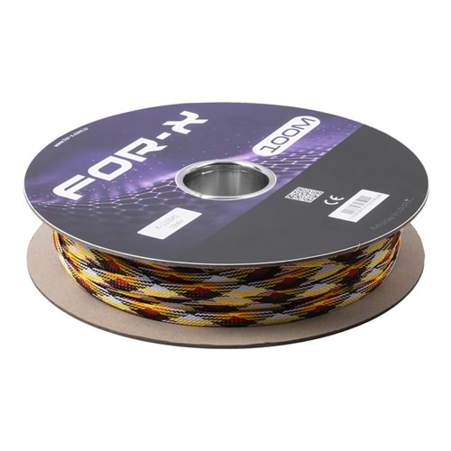 For-x X-110 SKS 10mm Sarı Kırmızı Siyah Kablo Çorabı 100m