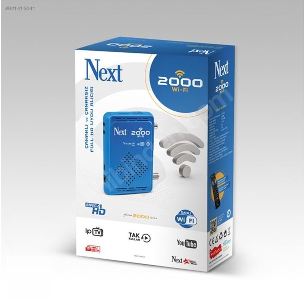2000 WI-FI S FullHD HEVC H.265 Hd Uydu Alıcısı