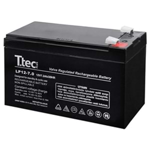 TTEC 12V 7A Siyah Kuru Akü