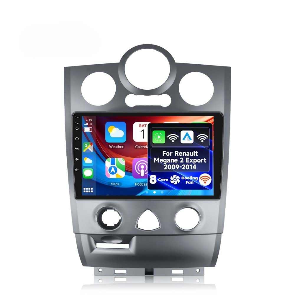 Renault Megane 2 2009-2014 9 İnç Digital Multimedia Çerçeve Tac-381
