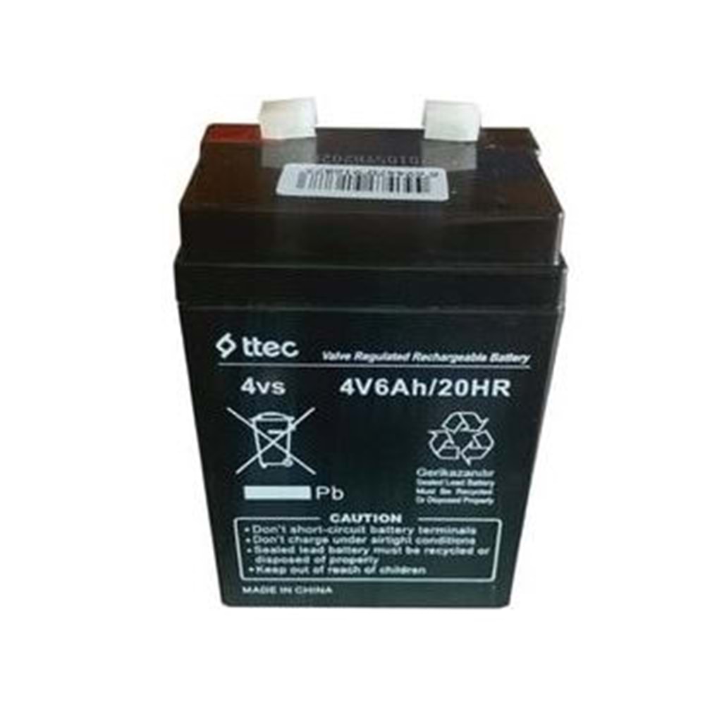 Ttec Akü 4v 6a Siyah Kuru Akü