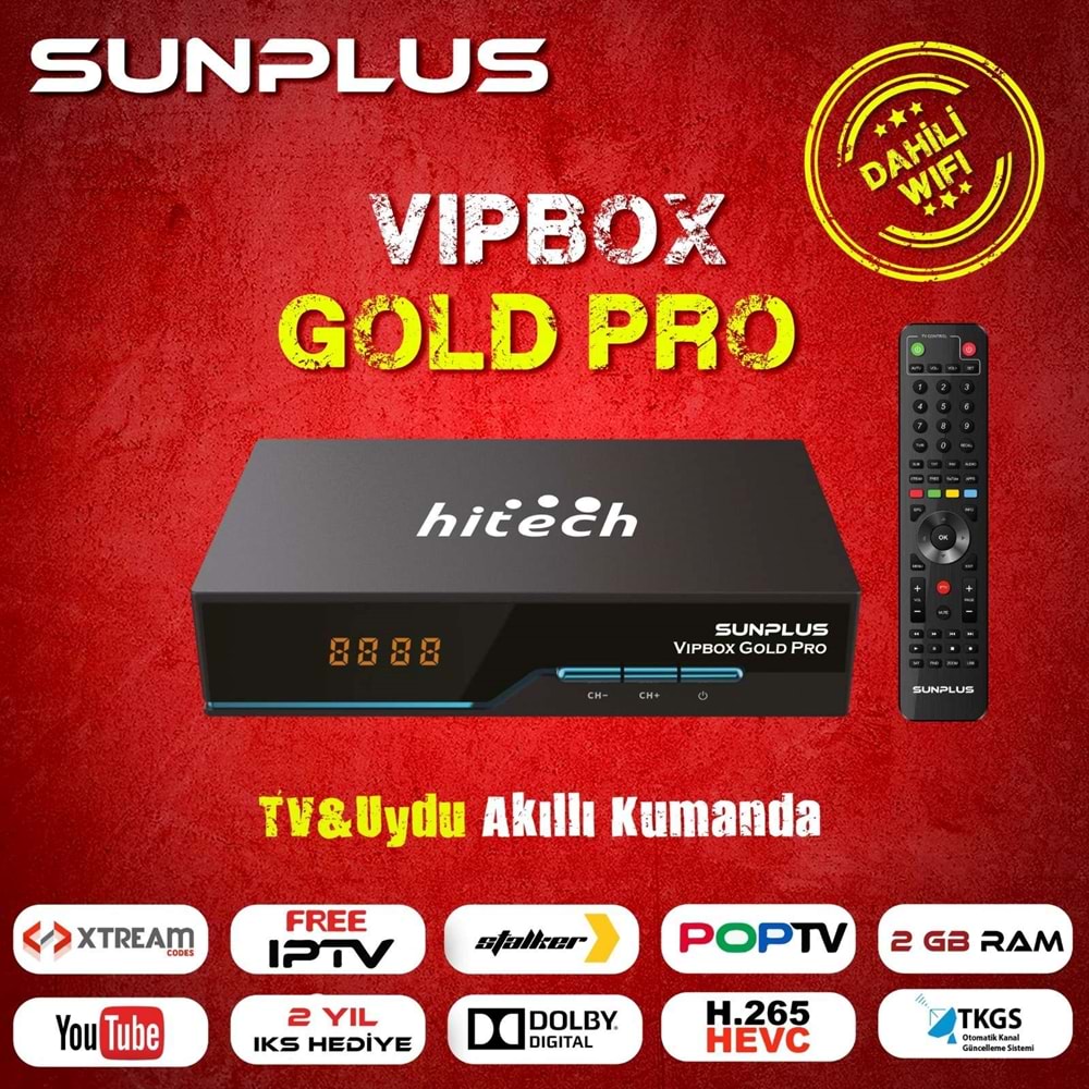 SUNPLUS VIP BOX GOLD PRO IP UYDU CİHAZI