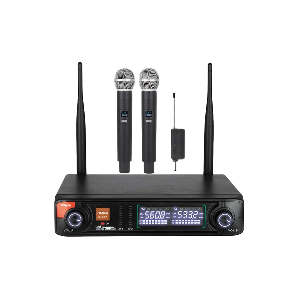 Rose R-702-EE 2-El Telsiz Mikrofon
