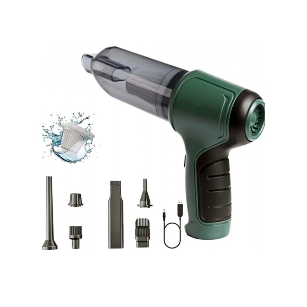 Dinamic HL-107 Çok Fonksiyonlu Pratik USB Şarjlı Araç Süpürgesi