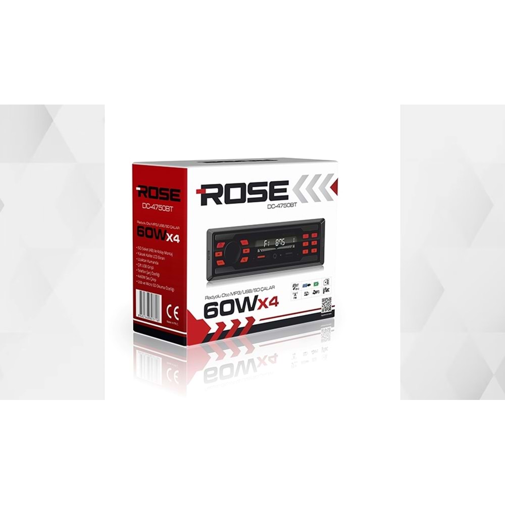ROSE DC-4750BT 60w OTO TEYİP