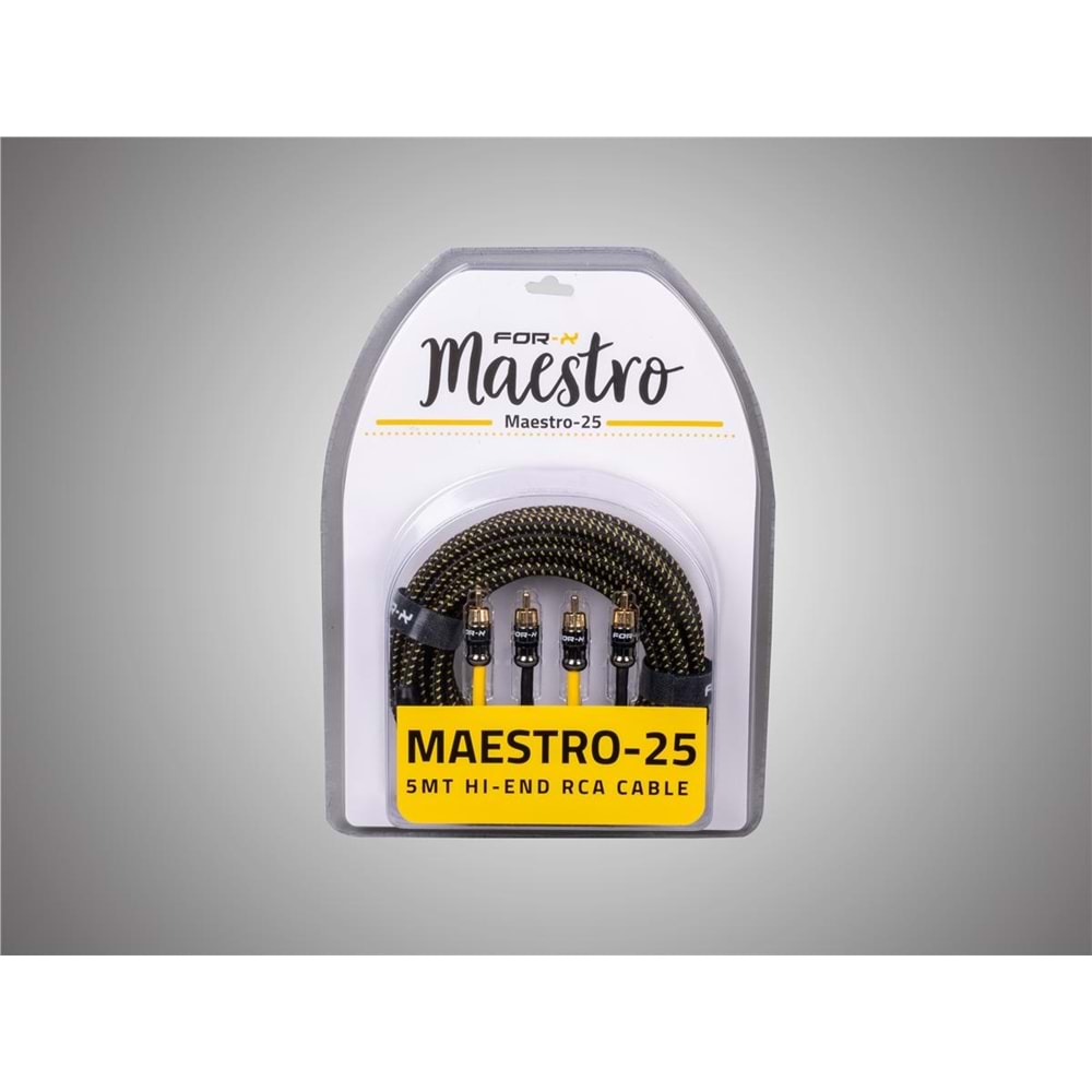 FOR-X MAESTRO-25 YÜKSEK SINIF 5-METRE RCA KABLOSU