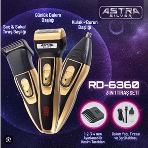ASTRA SİLVER RD-6360 3İN1 KİŞİSEL BAKIM SETİ