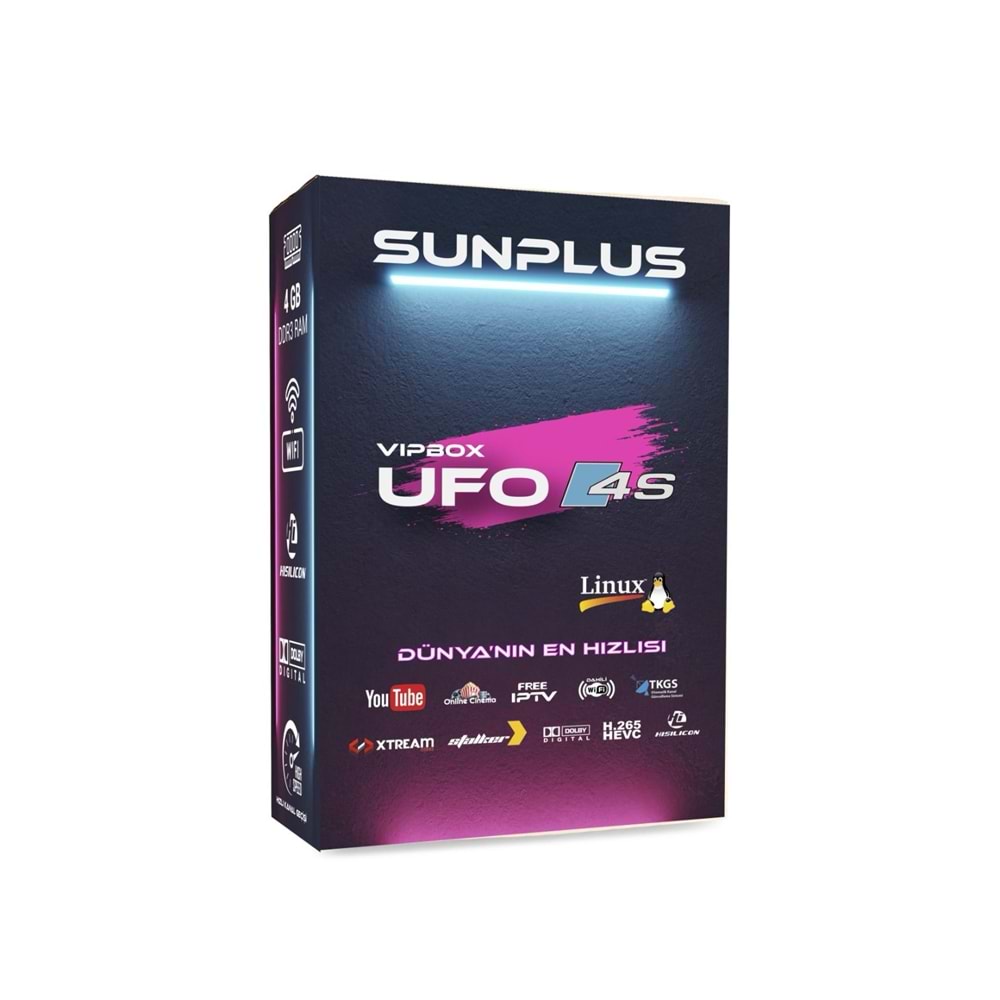 SUNPLUS VIPBOX 4S LİNUX UYDU CİHAZI