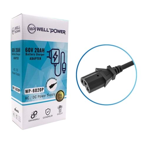 Wellpower WP-6020 60V 20-AH Elektrikli Bisiklet Adaptörü