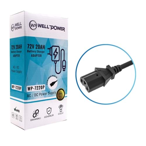 Wellpower WP-7220 72V 20-AH Elektrikli Bisiklet Adaptörü
