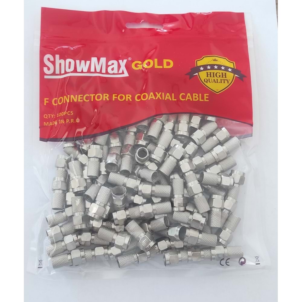 Showmax SH-4304 Gold Contalı F Konnektör