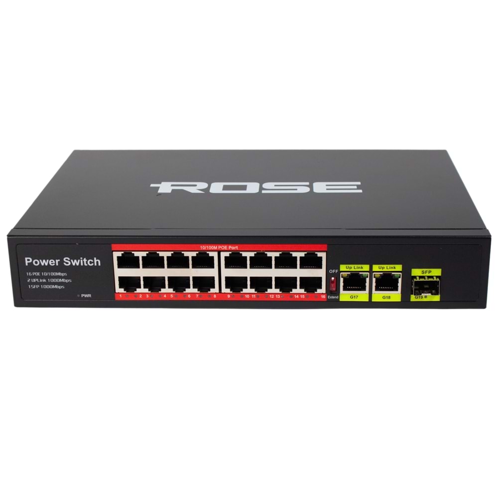 Rose PR-1630G 16+3 Port Poe Swich 10/100/1000